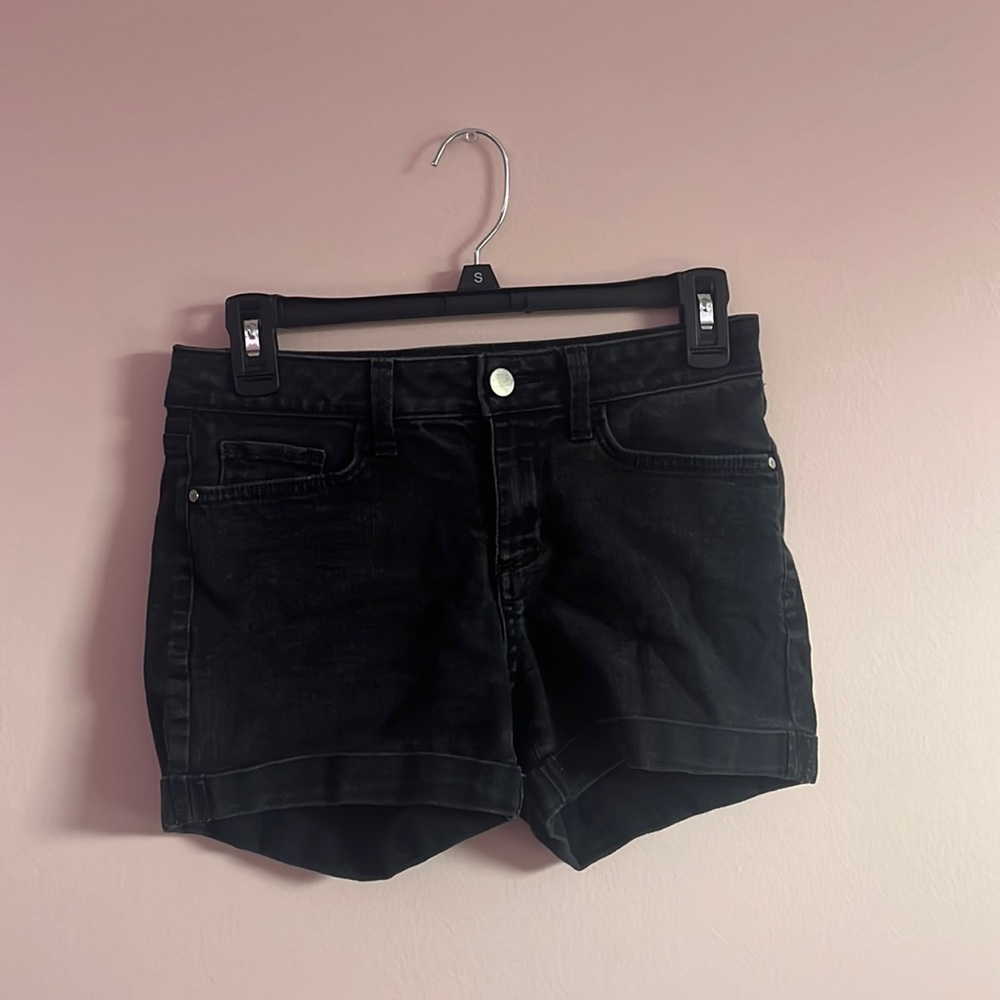 Black Jean Shorts